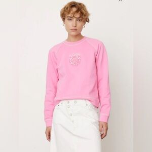 NWT GANNI ISOLI RAGLAN SOLID SWEATSHIRT SIZE S
